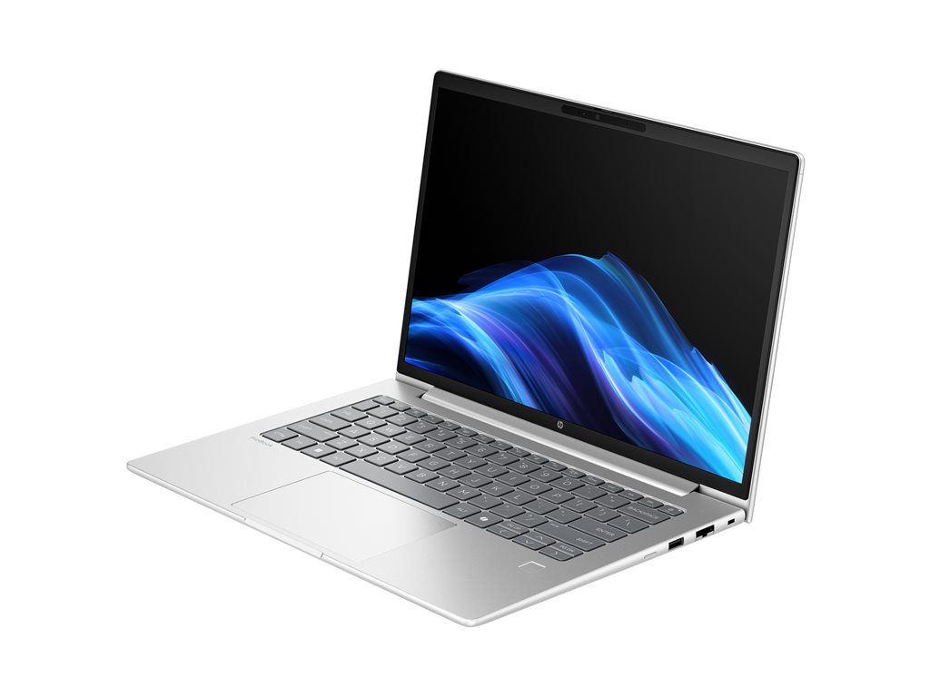 HP ProBook 4 G1i Notebook AI - 177-Grad Scharnierdesign - Intel Core Ultra 7 255H / 2 GHz - Win 11 Pro - GF RTX 3050 - 32 GB RAM - 1 TB SSD NVMe - 35.6 cm (14") IPS 1920 x 1200 - Wi-Fi 7, Bluetooth - Schnellaluminium in Silber - kbd: Deutsch