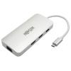 Eaton Tripp Lite Series USB C Docking Station w / USB-A Hub, 2x HDMI, VGA, PD Charging 1080p @ 60 Hz, Silver USB Type C, USB-C, USB Type-C Thunderbolt 3 Compatible - Dockingstation - USB-C 3.1 / Thunderbolt 3 - VGA, 2 x HDMI