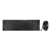 CHERRY DW 9500 SLIM - Tastatur-und-Maus-Set - kabellos - 2.4 GHz, Bluetooth 4.0 - Deutsch - Tastenschalter: CHERRY SX - Grau, Schwarz - plastikfreie Verpackung