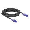 Delock - Netzwerkkabel - RJ-45 (M) gewinkelt zu RJ-45 (M) gewinkelt - 5 m - 6 mm - UTP - CAT 6 - halogenfrei, ohne Haken - Schwarz