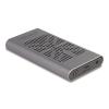 Delock - Speichergehäuse - 20 Gbps, Klonfunktion - M.2 - M.2 NVMe Card - USB-C - Grau