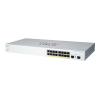 Cisco CBS220-16T-2G managed Layer2 Switch: - 16x10 / 100 / 1000 Base-T (RJ45) + 2x1GE SFP Uplink Ports, - Switching Capacity:36Gbps, incl. rack-&wallmount Kit, - kein stacking, kein PoE, lüfterlos