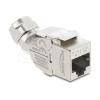 Delock  Keystone Modul RJ45 Buchse zu LSA Cat.6A werkzeugfrei 45° winkelbar geschirmt