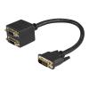 StarTech.com DVI-D auf 2x DVI-D 30cm Splitter Kabel - Dual Link DVI25 Y-Kabel - Stecker / 2x Buchse - DVI-Adapter vergoldete Kontakte - Video-Verteiler - Dual Link - DVI-D weiblich zu DVI-D männlich - 30.5 cm - abgeschirmt - Schwarz - für P / N: DVIDDMM1