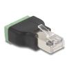 Delock - Netzwerkadapter - RJ-45 (M) zu 4-poliger Anschlussblock (W) - Schwarz, grün