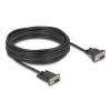Delock - Kabel seriell - DB-9, Gleichstromstecker 5,5 x 2,1 mm (W) zu DB-9 (W) - 3 A - 10 m - unterstützt RS-232 serielle Schnittstelle, Daumenschrauben - Schwarz