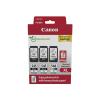 Canon PG-545 XL / CL-546XL Photo Value Pack - 3er-Pack - Schwarz, Farbe (Cyan, Magenta, Gelb) - original - Tintenpatrone / Papierkit - für P / N: 0727C068, 727C076