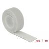 Kabelbinder Klettverschluss 1 Stk L1 m x B20 mm Rolle grau Delock