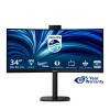 Philips 34B2U3600CH - 3000 Series - LED-Monitor - gebogen - 86.36 cm (34") - 3440 x 1440 WQHD @ 120 Hz - VA - 300 cd / m² - 3500:1 - HDR10 - 4 ms - HDMI, DisplayPort, USB-C - Lautsprecher - Textured Black