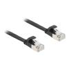 Delock RJ45 Flachband Patchkabel Stecker zu Stecker Cat.6A U / FTP 10 m schwarz