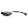 C2G 20cm Mini DisplayPort to HDMI or VGA Adapter Converter 4K UHD - Black - Videoadapter - Mini DisplayPort männlich zu HDMI, 15 pin D-Sub (DB-15) weiblich - 20.3 cm - abgeschirmt - Schwarz - 4K Unterstützung