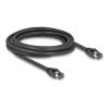 Delock - Netzwerkkabel - RJ-45 (M) zu RJ-45 (M) - 3 m - 7.5 mm - SFTP, PiMF - CAT 8.1 - halogenfrei, ohne Haken, bis zu 40 Gbps Datentransferrate - Schwarz