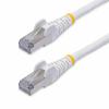 StarTech.com 50cm White CAT8 Ethernet Cable, Snagless, S / FTP, 25G / 40G - Patch-Kabel - RJ-45 (M) zu RJ-45 (M) - 50 cm - 5.6 mm - S / FTP - CAT 5 / 5e / 6/6a / 8 - IEEE 802.3bt / IEEE 802.3ba - ohne Haken, halogenfrei - weiß