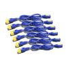 Netzkabelsatz - 6 Stueck - verriegelbar - C13 auf C14 - 0,6 m - blau