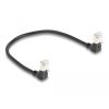 Delock - Netzwerkkabel - RJ-45 (M) nach unten abgewinkelt zu RJ-45 (M) nach unten abgewinkelt - 25 cm - 4.5 mm - S / FTP - CAT 6a - geschirmt, halogenfrei - Schwarz