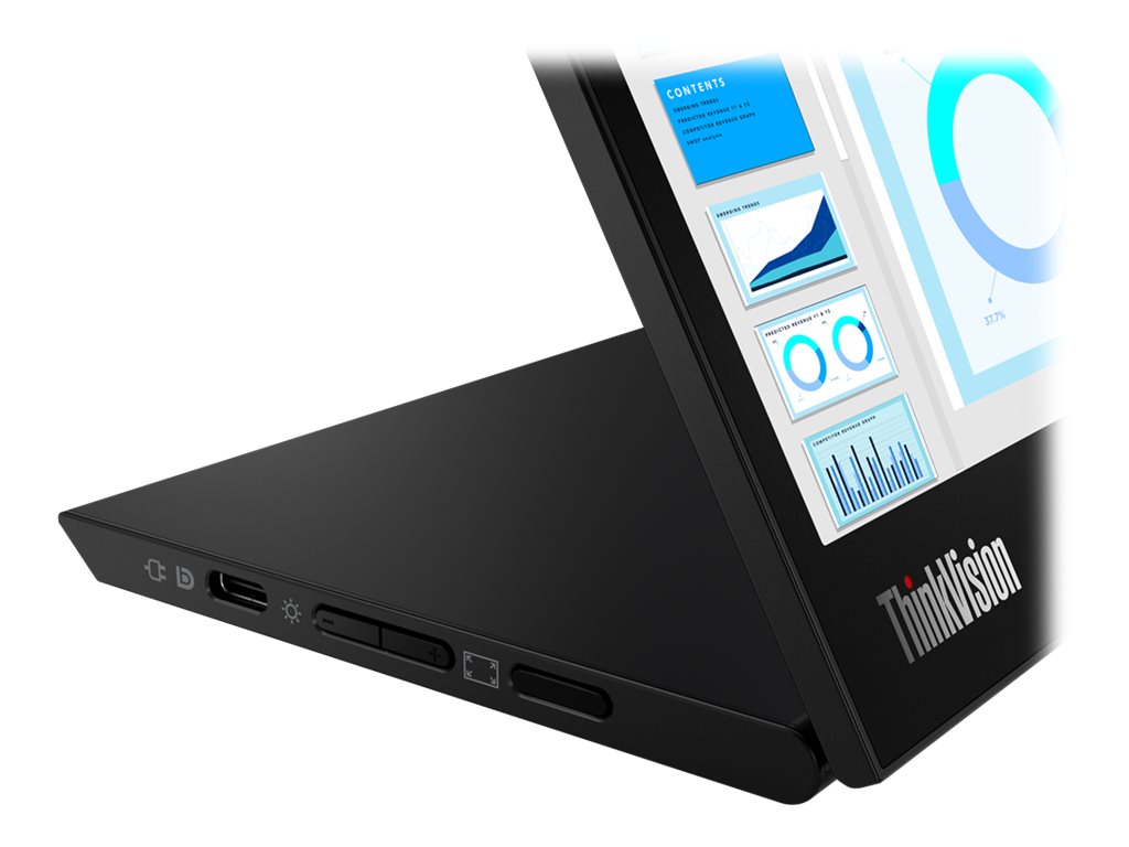 Lenovo ThinkVision M14d - LED-Monitor - 35.6 cm (14") - tragbar - 2240 x 1400 2.2K @ 60 Hz - IPS - 300 cd / m² - 1500:1 - 6 ms - 2xUSB-C - Raven Black