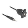 Delock D-Typ Kabel 3,5 mm 3 Pin Klinkenstecker zu Buchse schwarz 20 cm