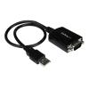 StarTech.com USB 2.0 auf Seriell Adapter - USB zu RS232 / DB9 Schnittstellen Konverter (COM) - Stecker / Stecker 0,3m - Serieller Adapter - USB - RS-232 - Schwarz