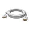10 m VGA-Kabel - vergoldete Stecker - Ferritkerne an beiden Enden - VGA (m) zu VGA (m) - Außendurchmesser 8,0 mm - 28 AWG - weiß