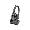 Poly Savi 7320-M Office - 7300 Office Series - Headset - On-Ear - DECT - kabellos - Schwarz - Zertifiziert für Microsoft Teams - Replaces Poly SKU 215201-05