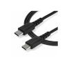StarTech.com 1m USB-C Ladekabel - Langlebiges USB 2.0 Typ C zu USB C Datenübertragungs- / Schnellladekabel - TPE Mantel Aramidfaser M / M 60W Schwarz - Samsung S10 S20 iPad Pro MS Surface (RUSB2AC1MB) - USB-Kabel - 24 pin USB-C (M) gerade zu 24 pin USB-C