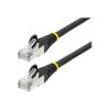 StarTech.com 7 m CAT6a Kabel, LSZH, 10 Gbit SFTP Netzwerk / Ethernet Kabel - Patch-Kabel - RJ-45 (M) zu RJ-45 (M) - 7 m - S / FTP - CAT 6a - IEEE 802.3bt - halogenfrei, geformt, ohne Haken, verseilt - Schwarz