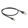 Delock USB 2.0 Kabel USB Typ-A Stecker zu USB-C Stecker 0,5 m schwarz Silikon