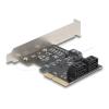 Delock PCI Express x4 Karte zu 5 Port SATA Kontroller - Low Profile Formfaktor