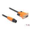 Delock - Netzwerkadapter - M12 (5-polig) (M) zu DB-9 (W) - 1 m - 5 mm - Schwarz, orange
