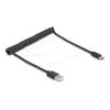 Delock - USB-Kabel - USB (M) zu 24 pin USB-C (M) - USB 2.0 - 2 A - 75 cm - gewickelt - Schwarz