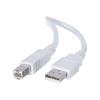 C2G 3.3ft USB to USB B Cable - USB A to USB B - USB 2.0 - White - M / M - USB-Kabel - USB (M) zu USB Typ B (M) - USB 2.0 - 1 m - weiß