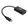 Eaton Tripp Lite Series USB C to DisplayPort Video Adapter Converter 4K x 2K @ 60Hz, Black, USB Type C to DP, USB-C, USB Type-C 6in - Externer Videoadapter - USB-C 3.1 - DisplayPort - Schwarz