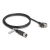 Delock M12 Kabel D-kodiert 4 Pin Buchse zu RJ45 Stecker mit Schrauben Cat.5e FTP 1 m schwarz