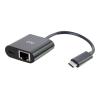 C2G USB C to Ethernet Adapter with Power Delivery - Netzwerkadapter - USB-C - Gigabit Ethernet x 1 - Schwarz