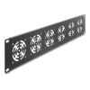 Delock - Lüfterkonsolenabdeckplatte - for 6 fans 60 x 60 mm - Rack montierbar - Dunkelgrau - 2U - 48.3 cm (19")