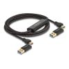 Delock - USB-Kabel-Kit - 24 pin USB-C (M) zu 24 pin USB-C (M) - 2 m - up to 5 Gbps data transfer rate, vergoldete Kontakte - Schwarz