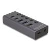Delock - Hub - 5 Gbps, 1 Schnellladeanschluss, + Schalter - 3 x USB + 2 x USB-C - Desktop