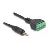 Delock Kabel Klinkenstecker 2,5 mm 4 Pin zu Terminalblock Adapter 20 cm