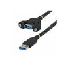 2m Panel Mount USB-A Extension Cable