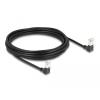 Delock - Netzwerkkabel - RJ-45 (M) nach unten abgewinkelt zu RJ-45 (M) nach unten abgewinkelt - 5 m - 4.5 mm - S / FTP - CAT 6a - geschirmt, halogenfrei - Schwarz