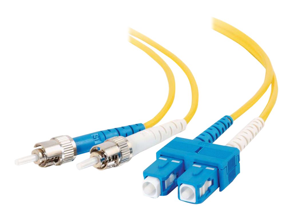 C2G ST-ST 9 / 125 OS1 Duplex Singlemode PVC Fiber Optic Cable (LSZH) - Netzwerkkabel - ST Einzelmodus (M) zu ST Einzelmodus (M) - 2 m - Glasfaser - Duplex - 9 / 125 Mikrometer - OS1 - halogenfrei - Gelb