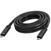 Aktives optisches Kabel - 2 Lanes unterstützen DP 1.4 (16,2 Gbps) und USB 2.0 (480 Mbps) - 4 Lanes unterstützen DP 2.1 (40 Gbps) und USB 3.2 (10 Gbps) - unterstützt PD 60W Ladeleistung - verstärkt mit Kevlar - USB-C 3.2 (m) zu USB-C 3.2 (m) - Außendu