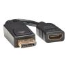Eaton Tripp Lite Series DisplayPort to HDMI Video Adapter Video Converter (M / F), HDCP, Black, 6 in. (15 cm) - Videoadapter - DisplayPort männlich zu HDMI weiblich - 15.2 cm - Schwarz - geformt