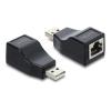 Delock - Serieller RS-232-Adapter - USB (M) zu RJ-45 (W) - USB 2.0 - Schwarz
