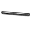 Eaton Tripp Lite Series Cat6 24-Port Patch Panel - PoE+ Compliant, 110 / Krone, 568A / B, RJ45 Ethernet, 1U Rack-Mount, TAA - Patch Panel - Rack montierbar - CAT 6 - RJ-45 X 24 - Schwarz - 1U - 48.3 cm (19") - TAA-konform
