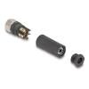 Delock - Adapter für Power Connector - 4-poliger M8 (W) zu Schraubklemme - 60 V - 3 A - A-kodiert - Schwarz