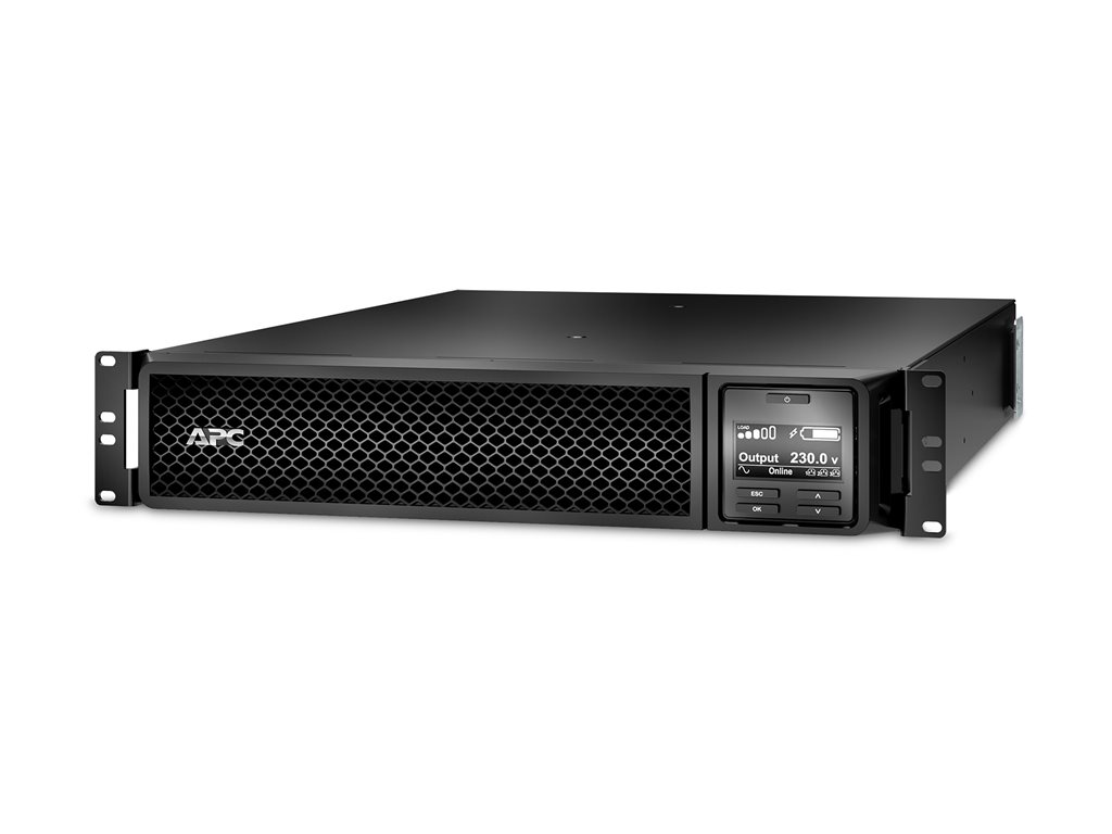 APC Smart-UPS SRT 3000VA RM - USV (Rack - einbaufähig) - Wechselstrom 208 / 240 V - 2700 watt - 3000 VA - 1-phasig - USB - Ausgangsanschlüsse: 10 - 2U - 48.3 cm (19") - 2.4 m Schnur - Schwarz - APC Take-Back - für P / N: SRT96RMBP