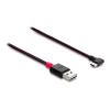 Delock Easy - USB-Kabel - USB (M) umkehrbar zu USB-C (M) links / rechts abgewinkelt - USB 2.0 - 2 m - Schwarz