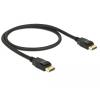 Kabel DisplayPort 1.2 Stecker > DisplayPort Stecker 0,5 m schwarz 4K Delock