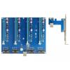 Riser Karte PCI Express x1 > 4 x x16 mit 60 cm USB Kabel Delock